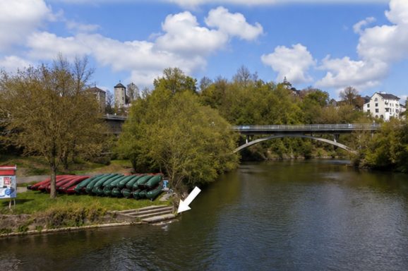 Weilburg Flyer Weilburg – Anlegestelle, Bild aus der Tourenkarte