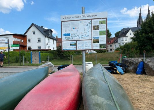 Villmar Ablage Flyer Villmar – Bootsablage bis zur Straße, Wendekreis freilassen